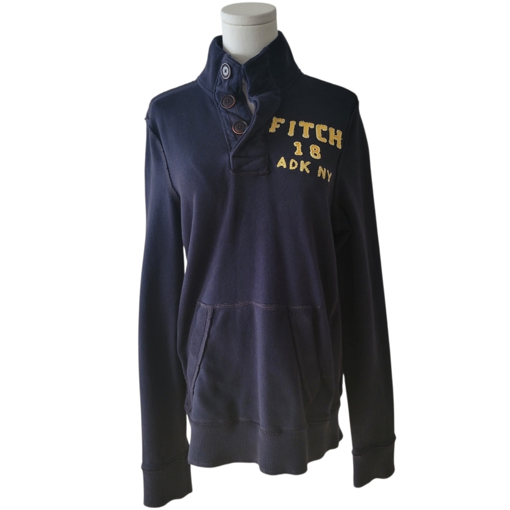 Abercrombie & Fitch Blue Muscle‎ Cotton Fleece Pullover Size Medium